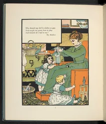 Une mère avec ses enfants.