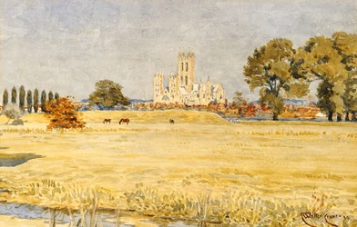 Cathédrale de Canterbury depuis les prés, 1894