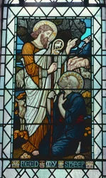 "Nourris Mes Brebis" par Walter Crane (1845-1915)