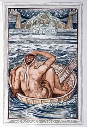 Héraclès et Atlas, c.1900 (illustration)
