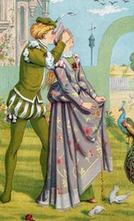 "La surprise romantique" Un jeune garcon cache les yeux d