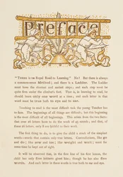 Préface du Golden Primer. Deux enfants portant une échelle.