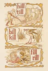 Mots rimant se terminant par la lettre L. Labourage. Une cigogne. Le Golden primer.
