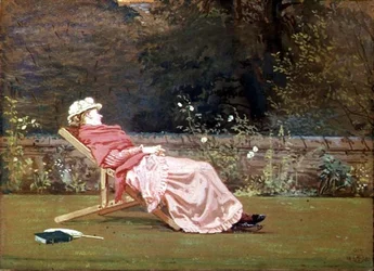 Rosalind, comtesse de Carlisle (1845-1921) dans le jardin à Naworth
