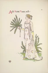 Rose Mary. Une jeune femme tenant une plante