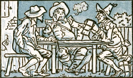Les pauvres heureux, illustration de chanson pour 