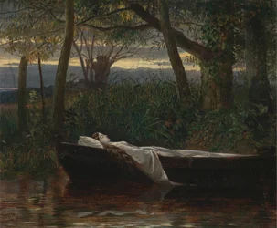 La Dame de Shalott [1862, Royal Academy of Arts, London, catalogue d