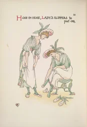 Deux dames mettant des chaussons