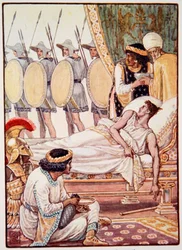 Avec un effort, il les regarda passer, illustration de 