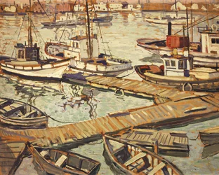 Le bassin à bateaux à Santa Barbara