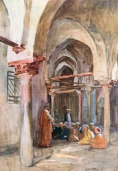 Mosquée de Sakhlun à Rosette (lithographie couleur)