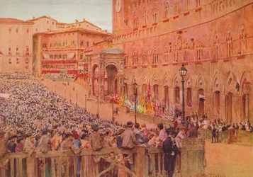 Le Palio de Sienne, c1900