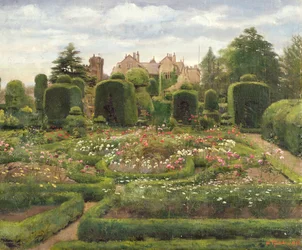 Les jardins de topiaires, Levens Hall, Cumbria, 1886
