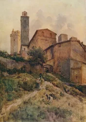 Via Capassi, San Gimignano, vers 1900, 1913