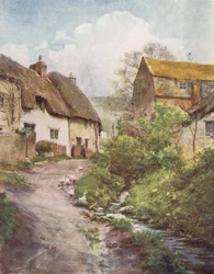 Wessex : Les cottages du moulin à Sutton Poyntz, près de Weymouth