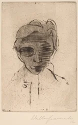 Visage sombre, autoportrait