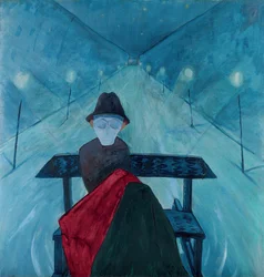 Homme dans un traîneau