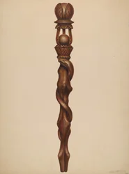 Sceptre sculpture de bûcheron, vers 1938