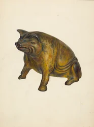 Tirelire : Cochon, vers 1939