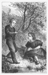 Scène de The Mill on the Floss de George Eliot, vers 1880