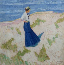 Bernhardine Bornemann sur la plage à Heist