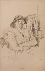 Poulet, vers 1914 (Crayon, plume et encre sépia sur papier)
