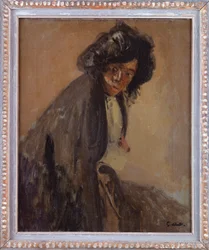 La Giuseppina appuyée contre une chaise longue, vers 1903-04
