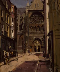 La rue Pecquet, Dieppe, 1900