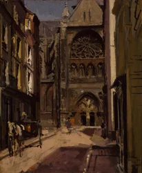 La Rue Pecquet, Dieppe, France, 1900 Walter Richard Sickert d. 1942