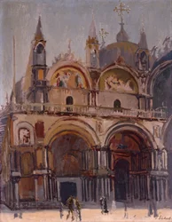 Vue de la place et de la basilique Saint-Marc, vers 1901 (huile sur toile)