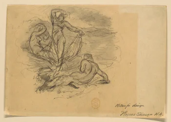 Un groupe de quatre nymphes (motif pour un design)