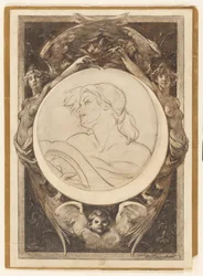 Femme avec une lyre