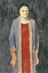 Dame au manteau bleu