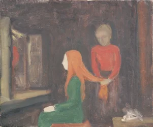Femme devant un miroir