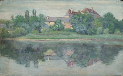 Château au bord du lac