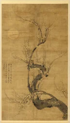 Un prunus au clair de lune, 1300s