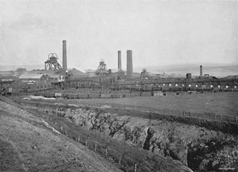 Houillères de Hoyland Silkstone, Yorkshire, vers 1896
