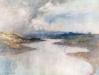 Galata et Stamboul depuis Eyoub (lithographie couleur)