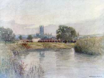 Cathédrale de Gloucester depuis St Catherine