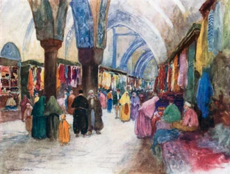 Grand Bazar, Stamboul (lithographie couleur)