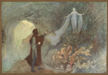 La fée apparaissant au prince dans la grotte, de Cenerentola