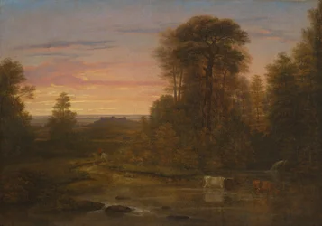 Un paysage après le coucher du soleil