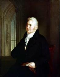 Portrait de Samuel Taylor Coleridge (1772 - 1834). Peinture attribuée à Washington Allston (1779 - 1843)