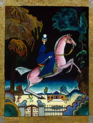 Amazone mit Löwen
