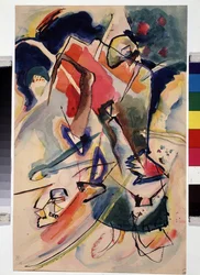 Composition avec personnage féminin
