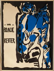 Couverture du magazine " Der Blaue Reiter ", Berlin (lithographie couleur)