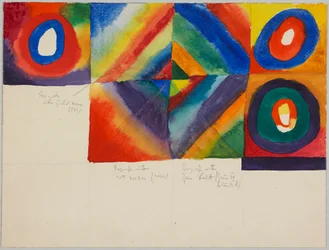 Études de couleurs avec indications sur la technique de peinture