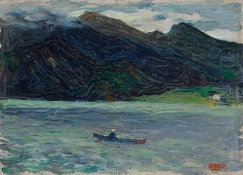 Lac de Kochel avec bateau