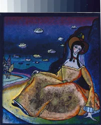 La dame dans sa robe d