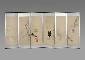 Paravent : Fleurs des douze mois, c.1900